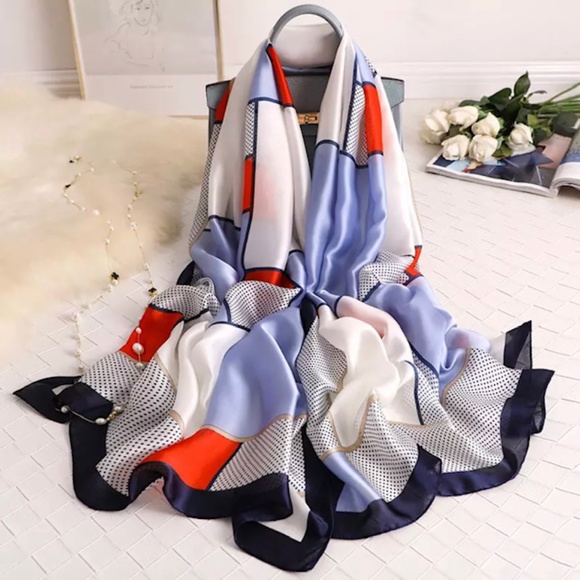 Scarf Fashion Accessories - SILK SCARF LUXURY STYLE STOLES WOMEN HEADBAND